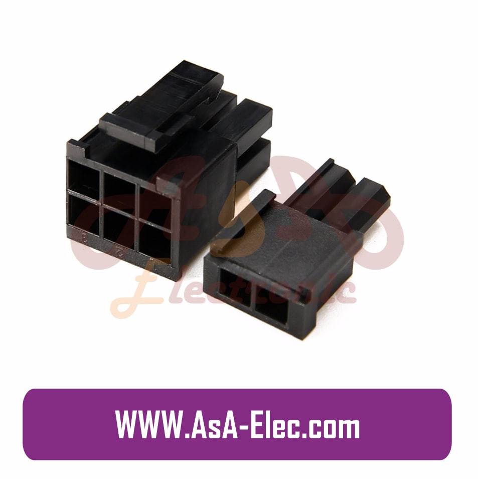 سوکت atx 4.2 mm مادگی مولکسی 2+6 پین (8 پین)